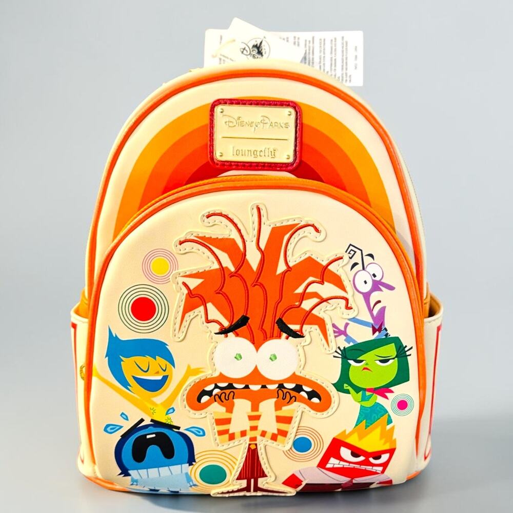 Loungefly Disney Parks Inside Out 2 Mini Backpack Anxiety Joy Disgust Anger NWT